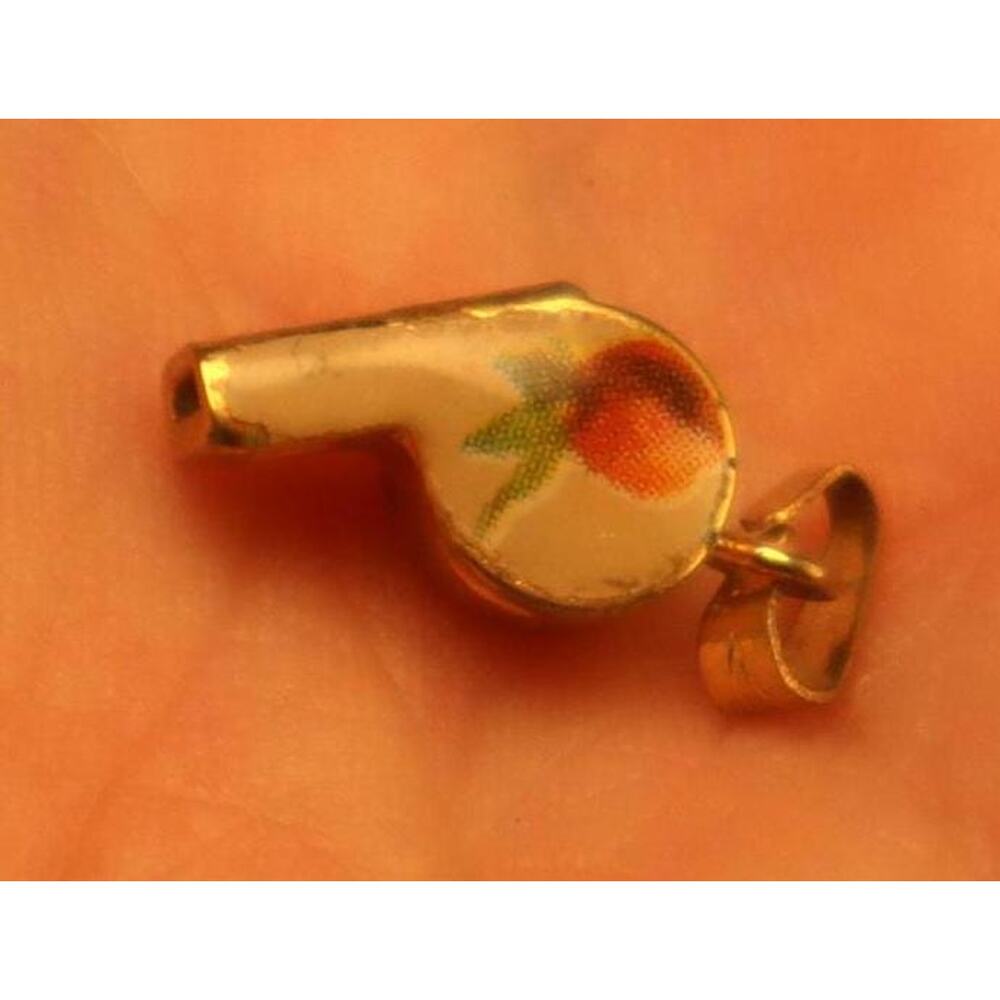 Vintage Enamel Whistle Charm Works